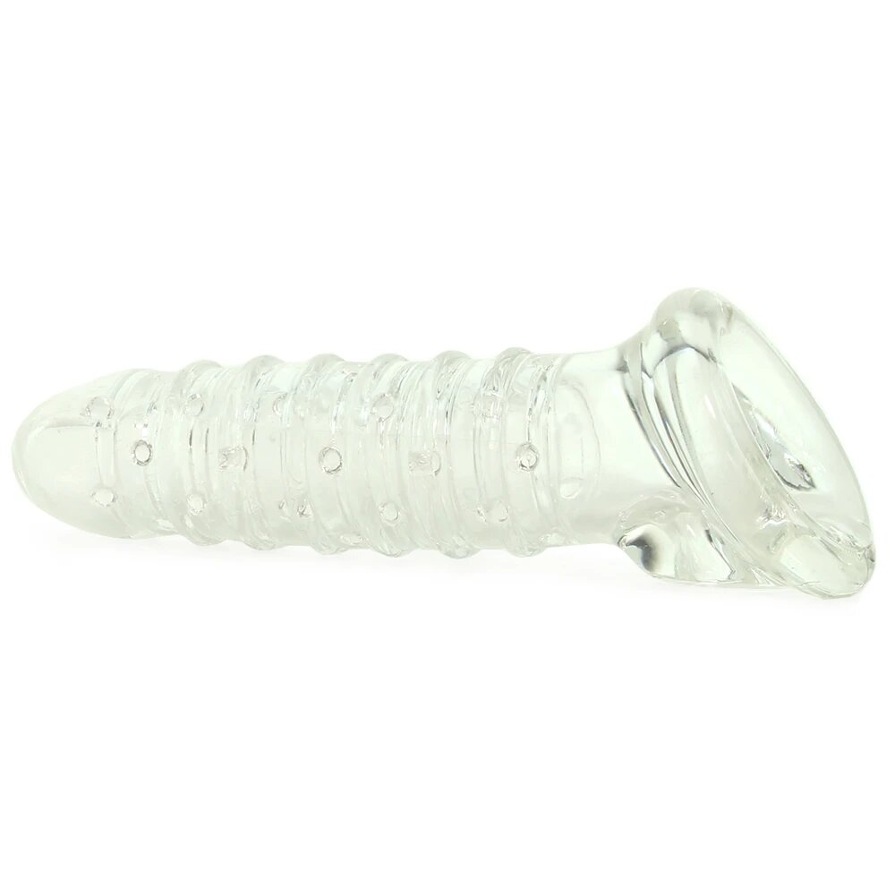 Насадка на пеніс, що подовжує RENEGADE RIBBED EXTENSION CLEAR