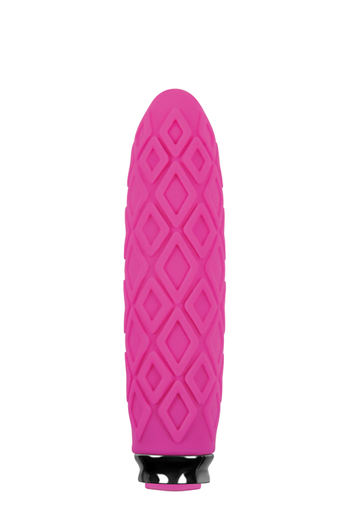 Віброкуля з ромбоподібним рельєфом NS Novelties Luxe Compact Vibe Princess Pink, рожевий
