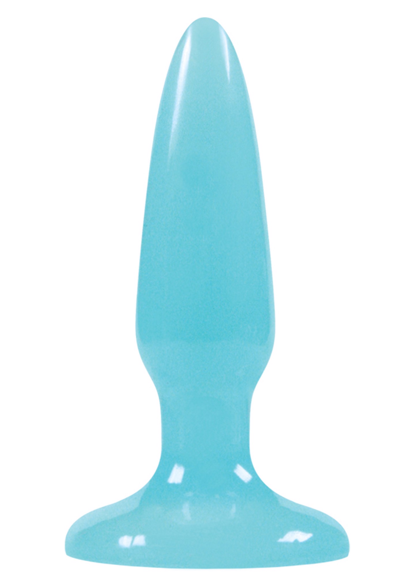 Анальная пробка люминесцентная NS Novelties FIREFLY Glow In The Dark голубая