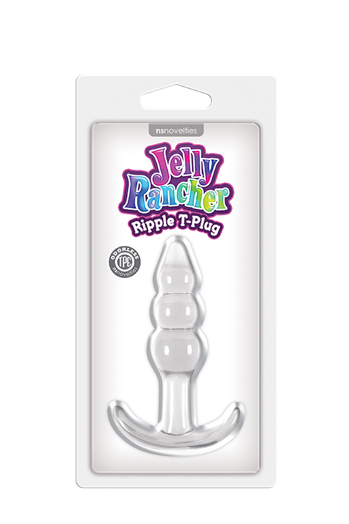Анальна пробка прозора JELLY RANCHER T-PLUG RIPPLE CLEAR