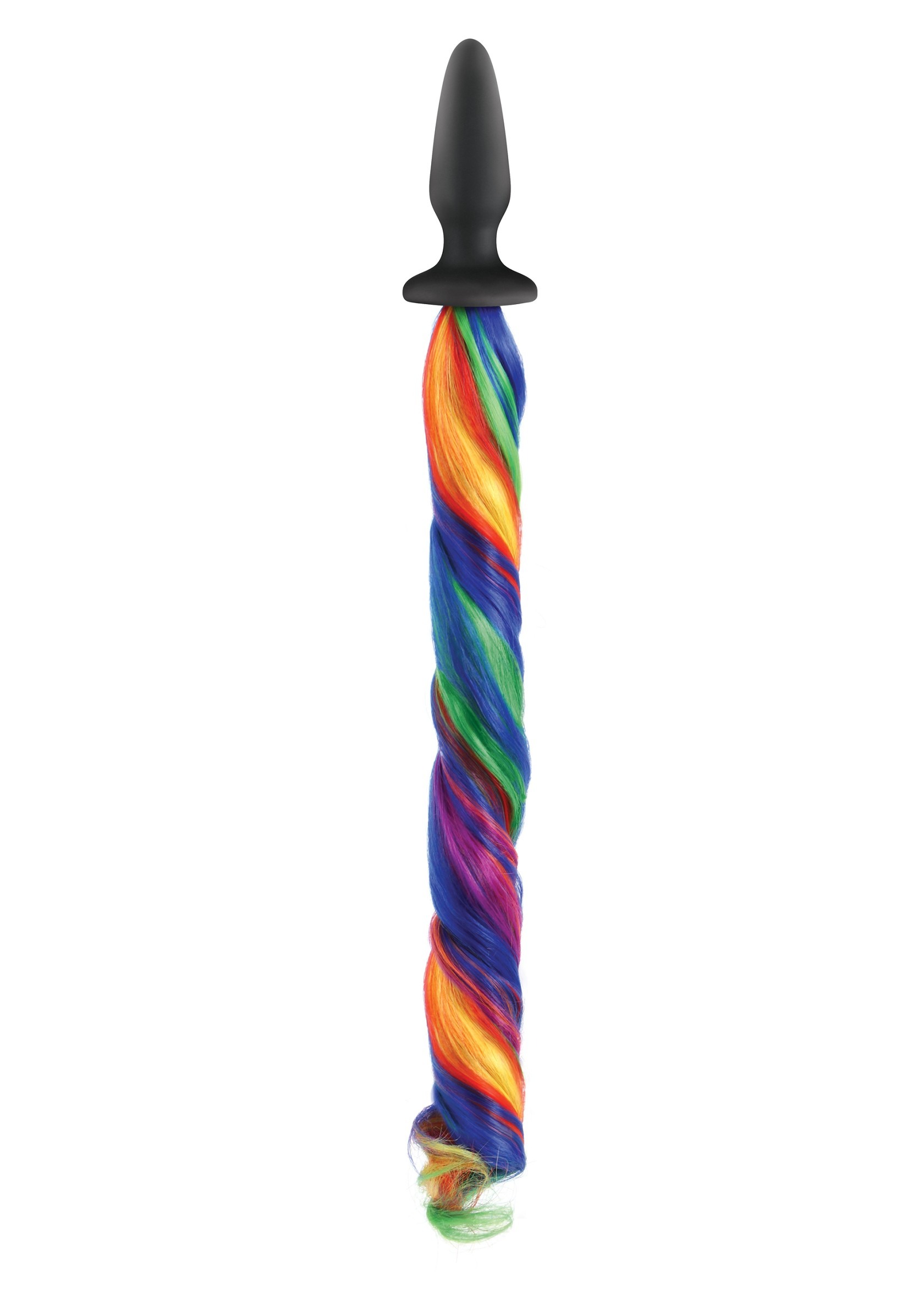 Коническая анальная пробка с хвостом NS Novelties Unicorn Tails, разноцветный