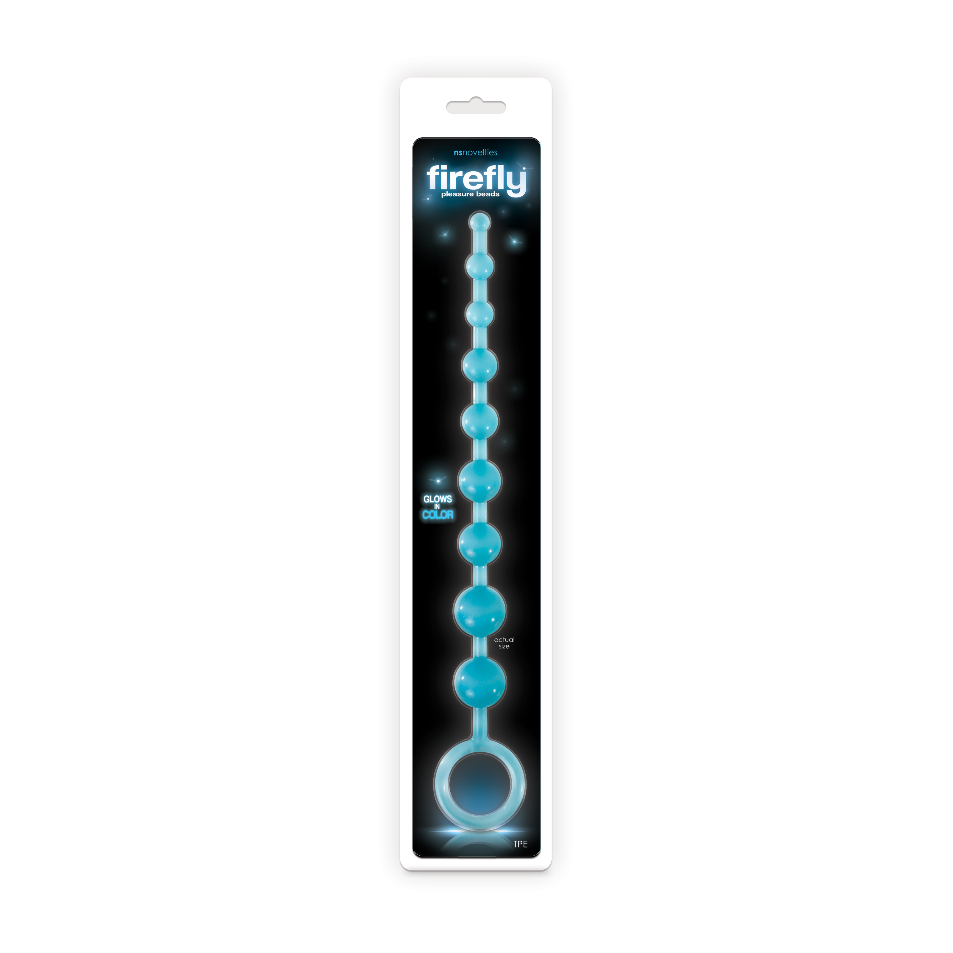 Анальні намисто світяться NS Novelties FIREFLY PLEASURE BEADS BLUE