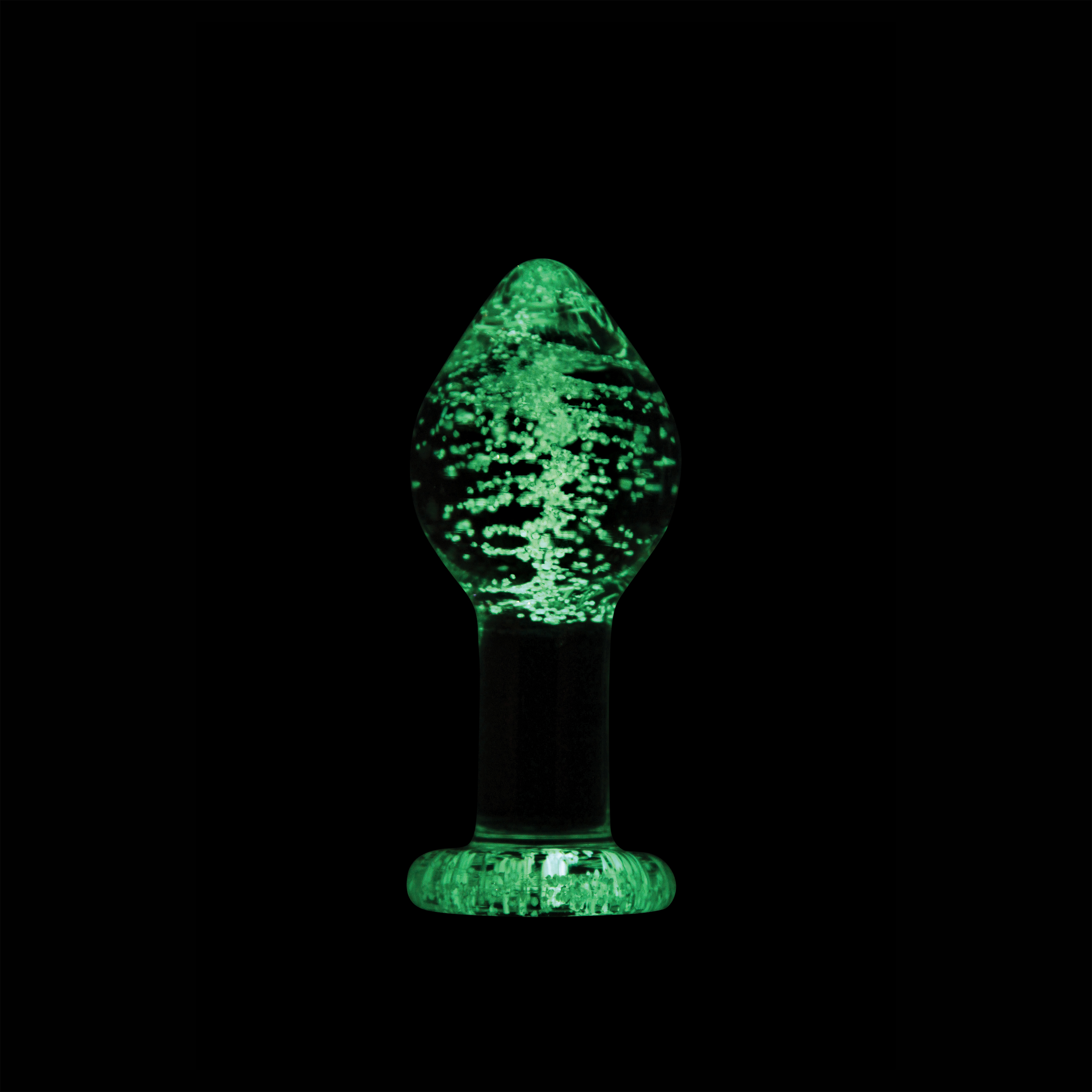 Анальна пробка скляна NS Novelties, що світиться FIREFLY GLASS PLUG LARGE CLEAR