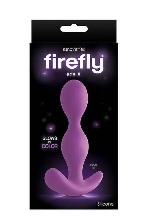 Анальна пробка гантелеподібної форми фіолетова FIREFLY ACE II PURPLE