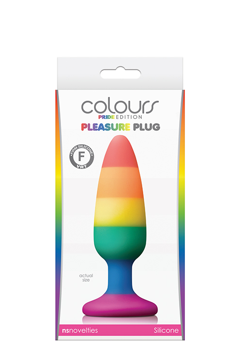 Анальная пробка силикон NS Novelties COLOURS PRIDE EDITION PLEASURE PLUG M