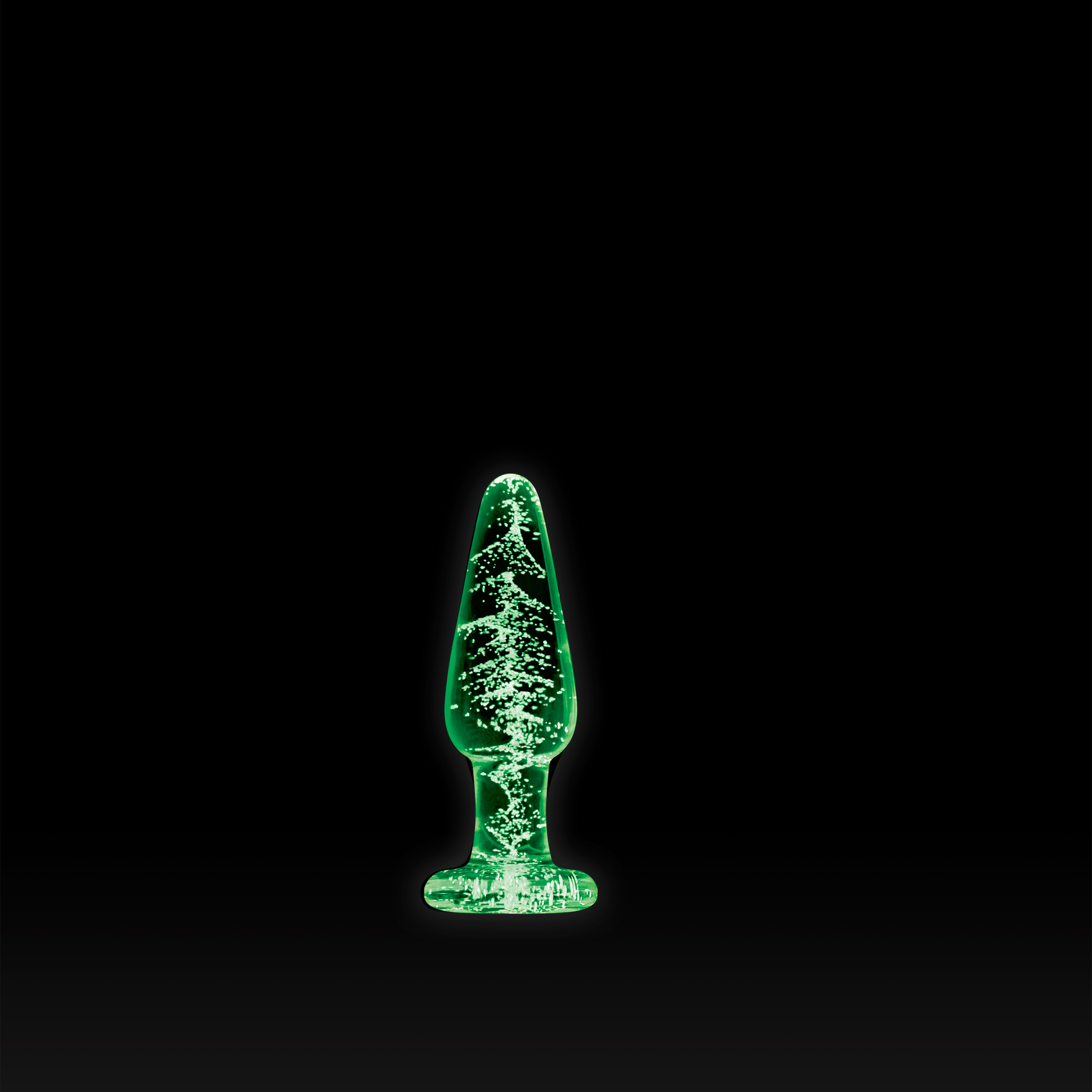 Анальная пробка стеклянная светящаяся NS Novelties FIREFLY GLASS TAPERED PLUG MEDIUM CLEAR