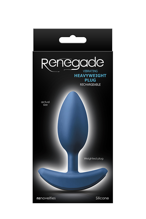 Анальна пробка з вібрацією Середня RENEGADE HEAVYWEIGHT PLUG MEDIUM BLUE