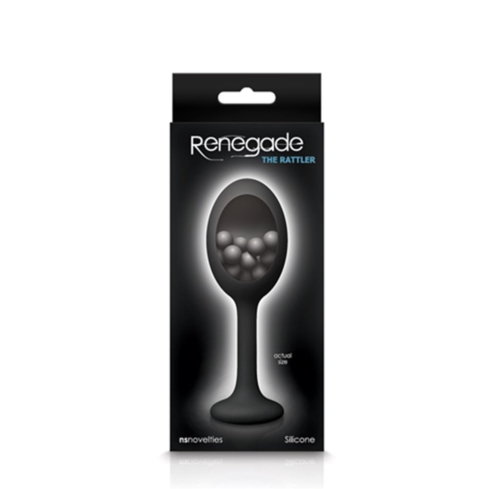 Уникальная анальная пробка RENEGADE RATTLER BLACK