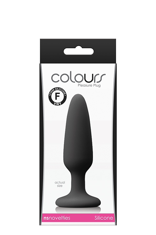 Анальний плаг силікон NS Novelties COLOURS PLEASURES SMALL PLUG BLACK