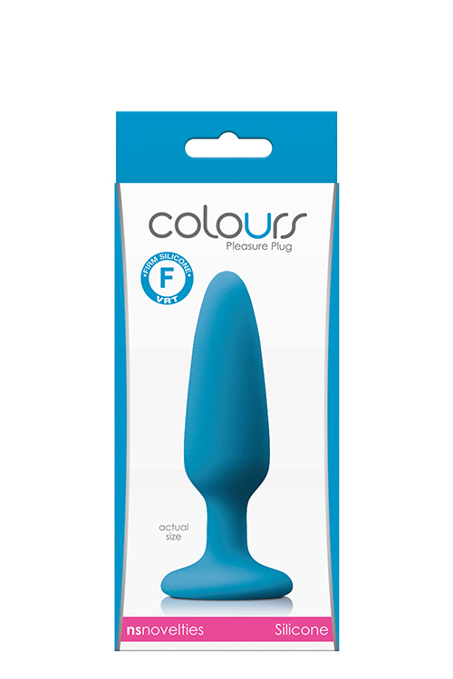Анальний плаг силікон NS Novelties COLOURS PLEASURES SMALL PLUG BLUE.
