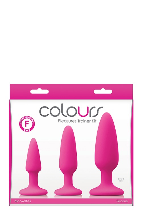 Набір анальних пробок COLOURS PLEASURES TRAINER KIT PINK