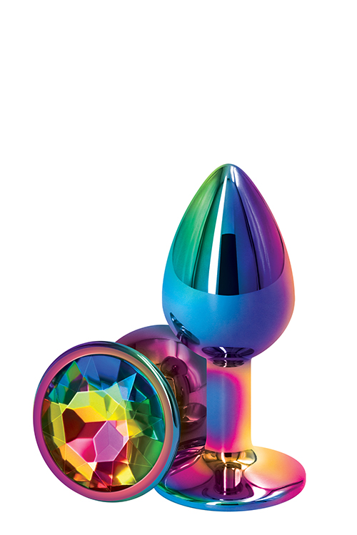 Райдужна анальна пробка REAR ASSETS RAINBOW, s