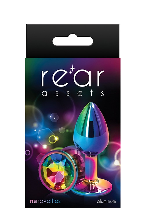 Райдужна анальна пробка REAR ASSETS RAINBOW, s