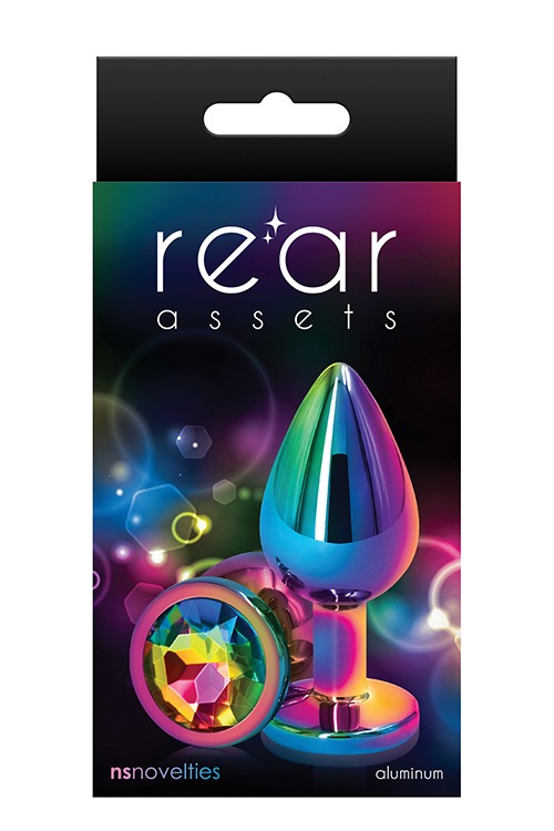 Райдужна анальна пробка REAR ASSETS RAINBOW, m