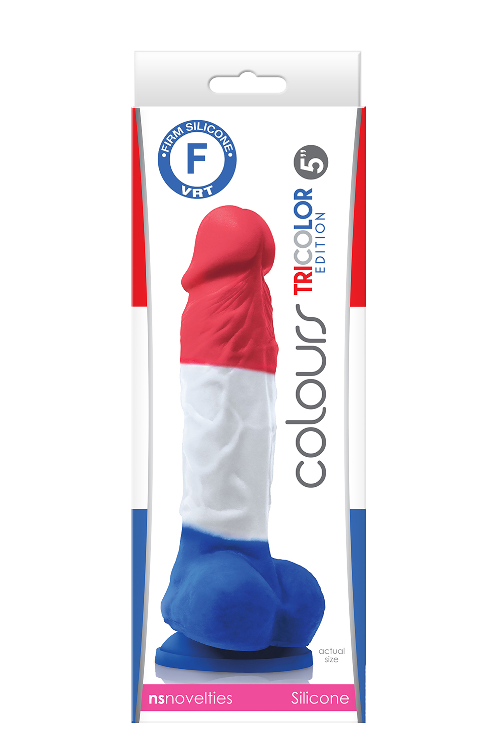 Фаллоимитатор силикон NS Novelties COLOURS PLEASURES TRICOLOR 5INCH DILDO