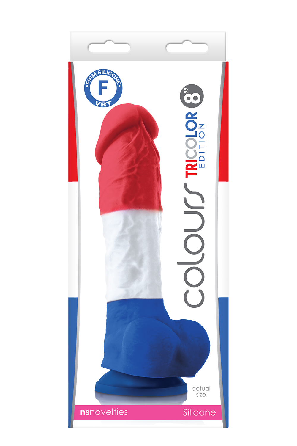 Фаллоимитатор силикон NS Novelties COLOURS PLEASURES TRICOLOR 8