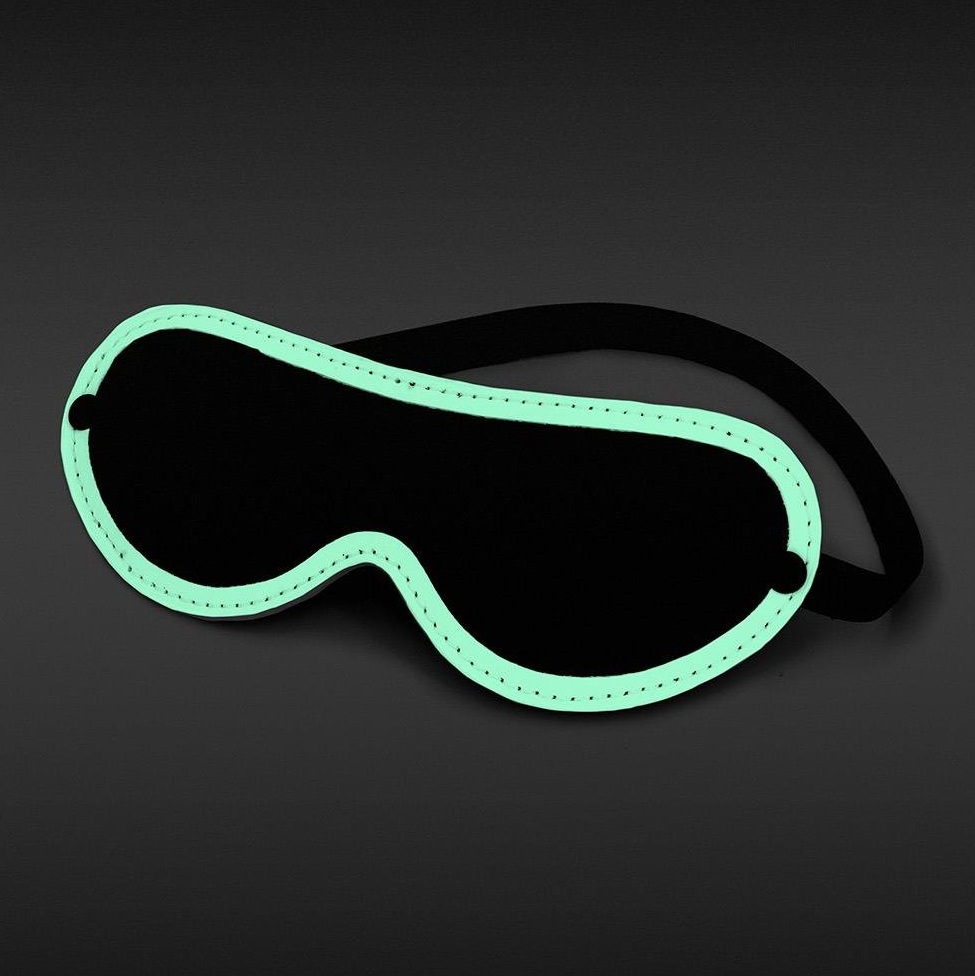 Маска на очі, світиться у темряві NS Novelties GLO BONDAGE BLINDFOLD GREEN