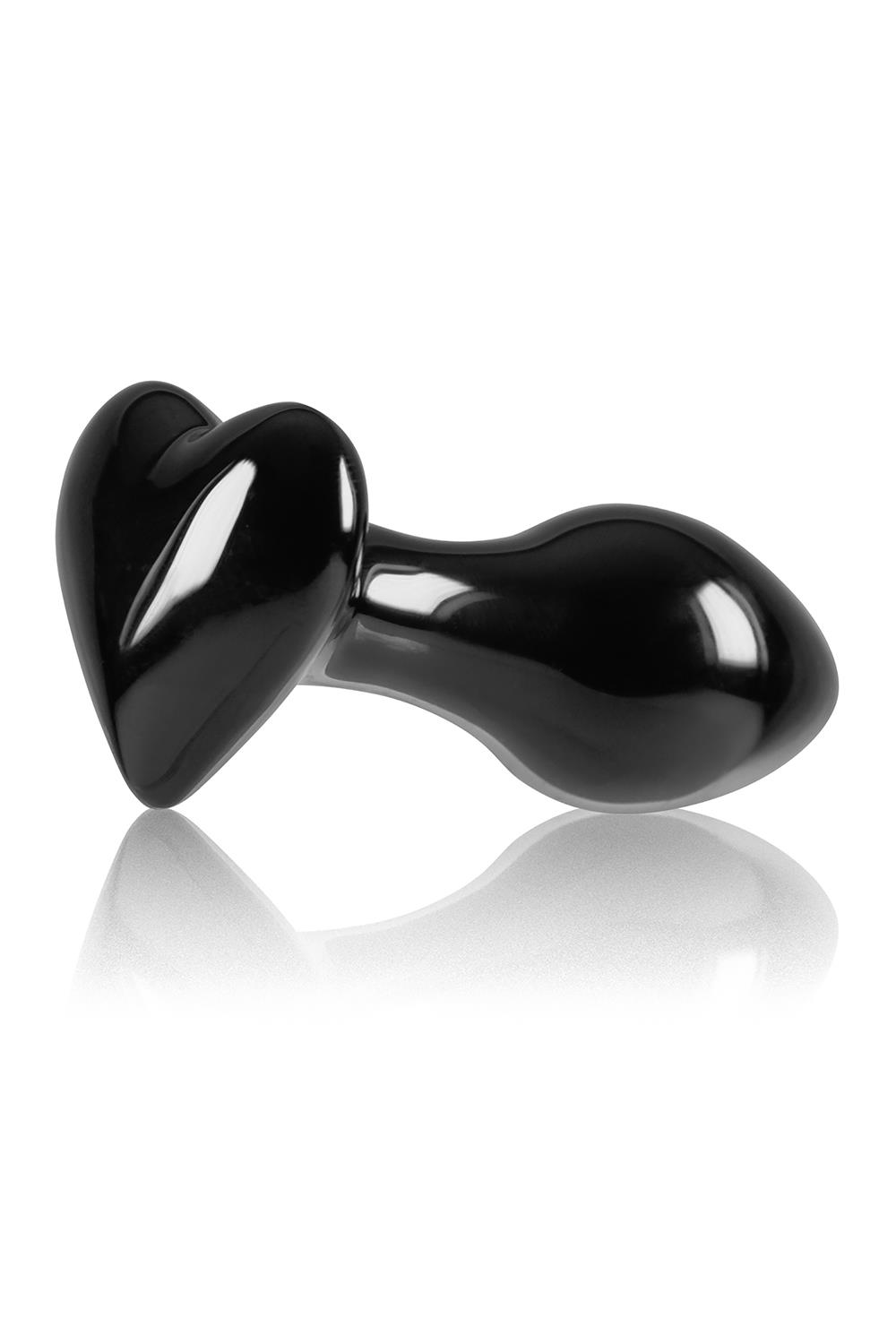 Скляна пробка NS Novelties CRYSTAL HEART BLACK