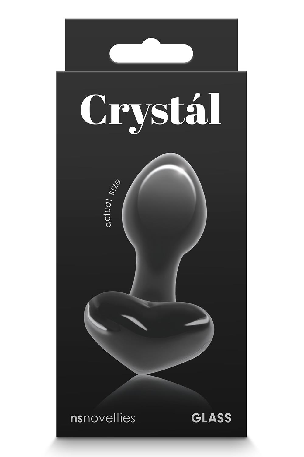 Скляна пробка NS Novelties CRYSTAL HEART BLACK
