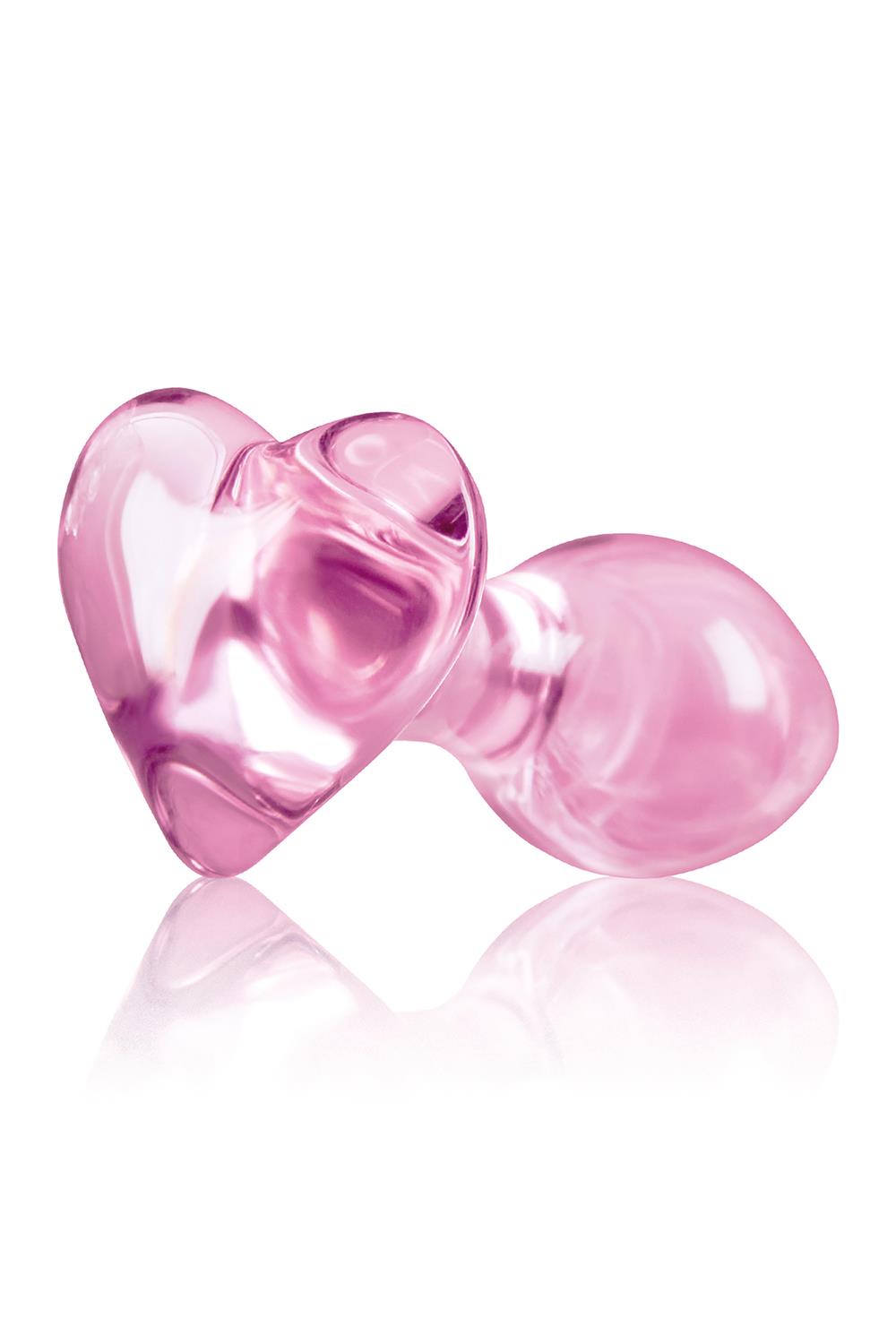 Скляна пробка NS Novelties CRYSTAL HEART PINK