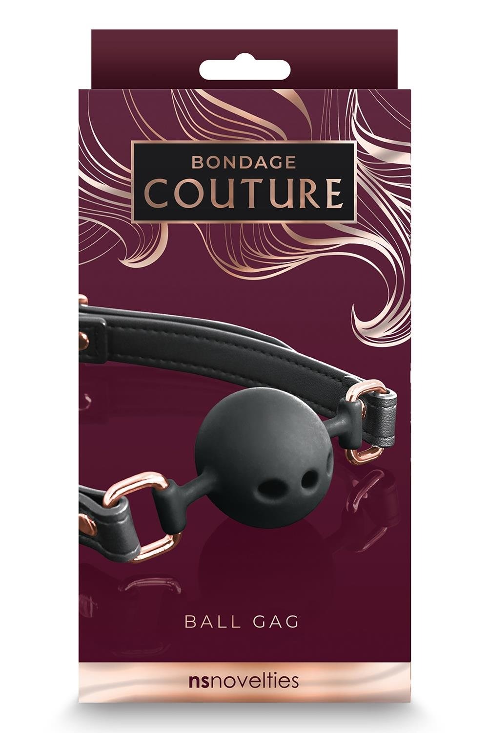 Кляп NS Novelties BONDAGE COUTURE BALL GAG BLACK
