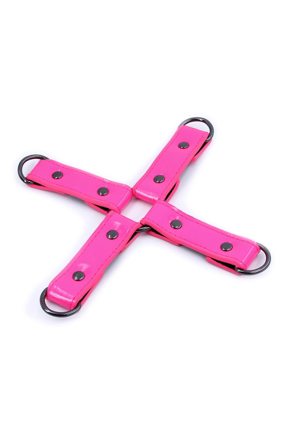 Крестообразная система фиксации NS Novelties Electra Hog Tie, розовый