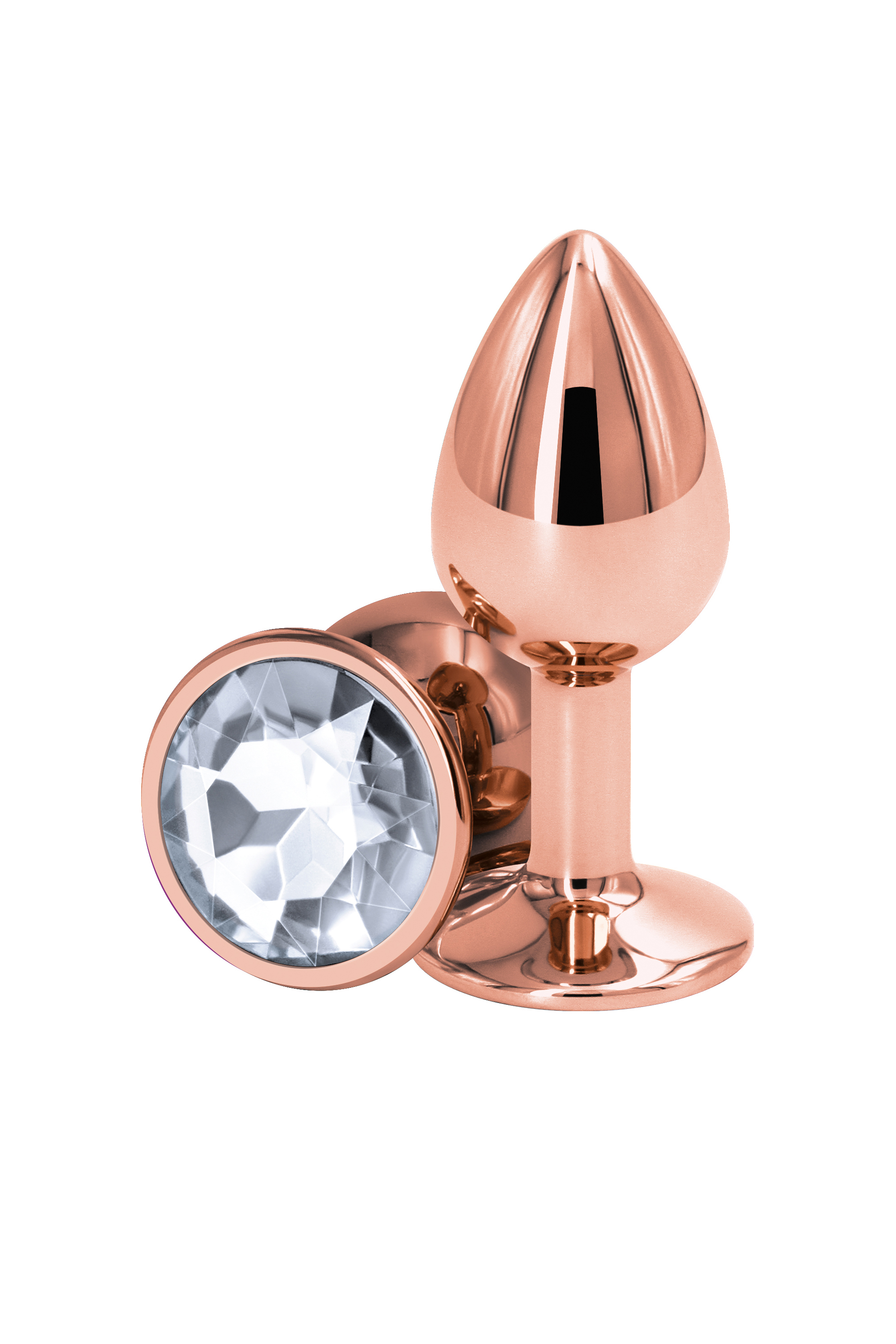 Анальна пробка NS Novelties REAR ASSETS ROSE GOLD SMALL CLEAR