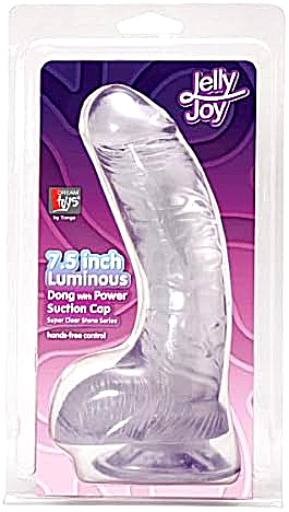 Фалоімітатор люмінесцентний реалістичний на присосці Dream Toys Jelly Joy Luminous прозорий