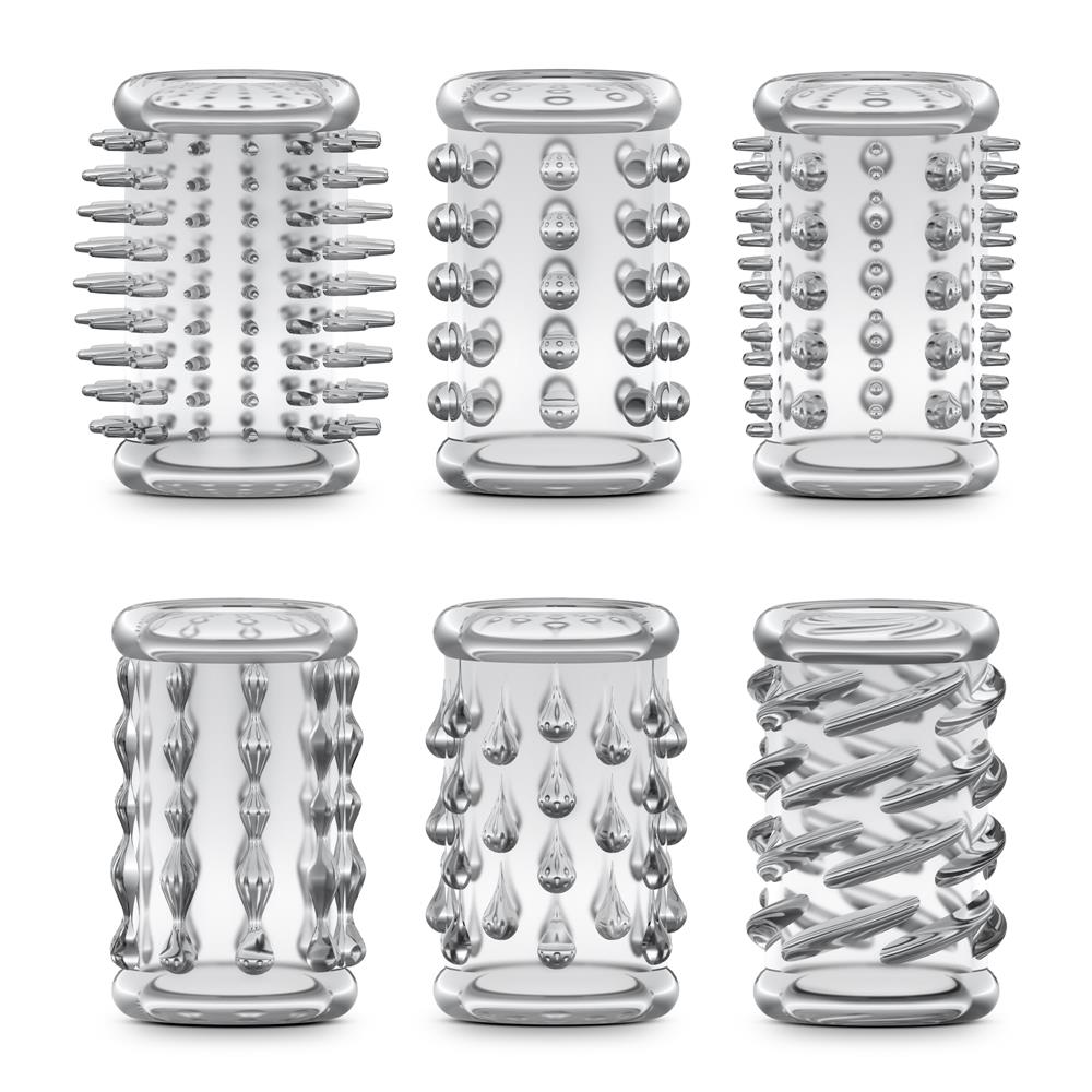 Набор насадок с разной структурой Blush Stay Hard Cock Sleeve Kit прозрачные