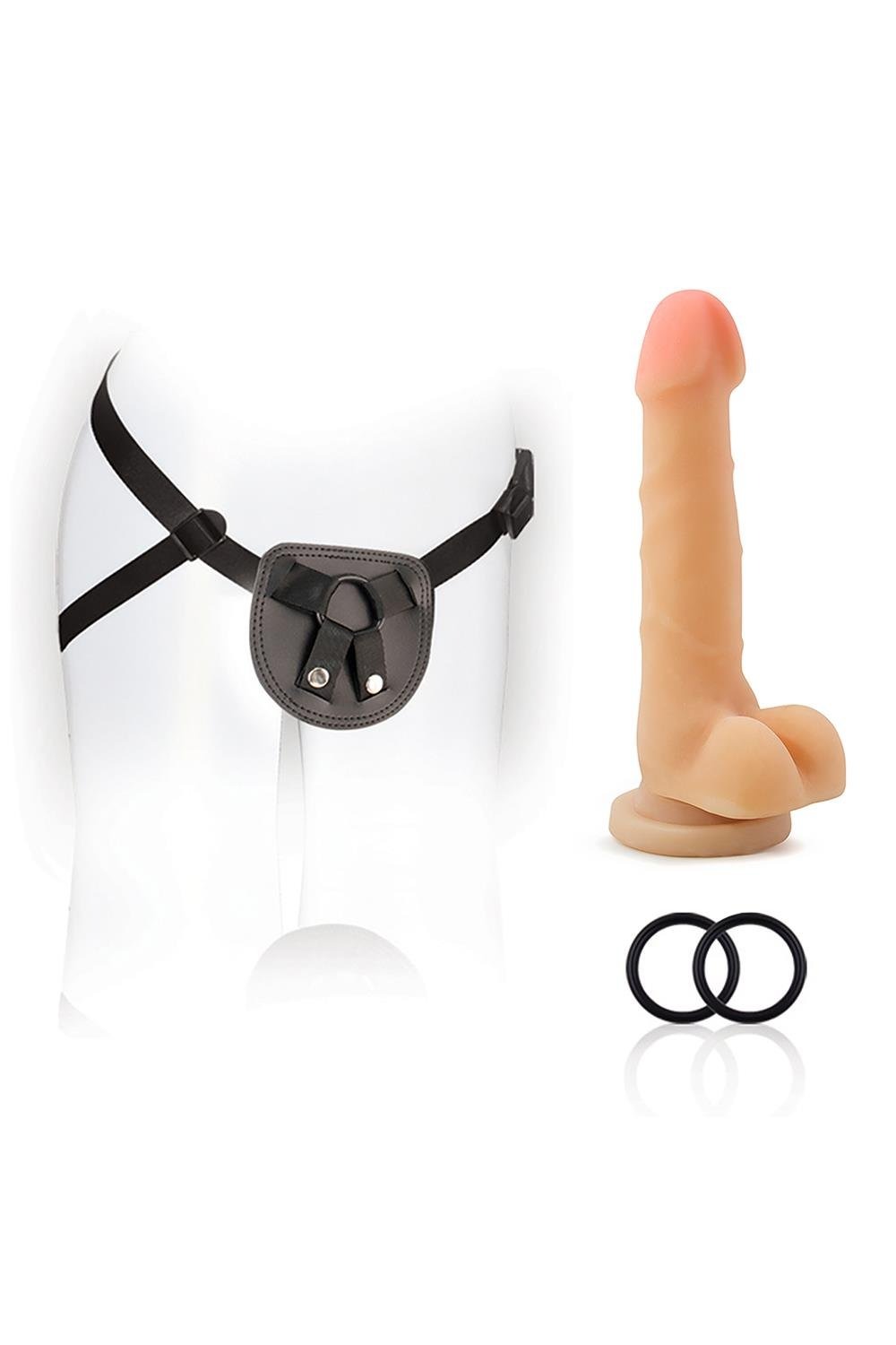 Страпон женский Blush Sx For You Harness Kit с присоской и креплением на трусиках