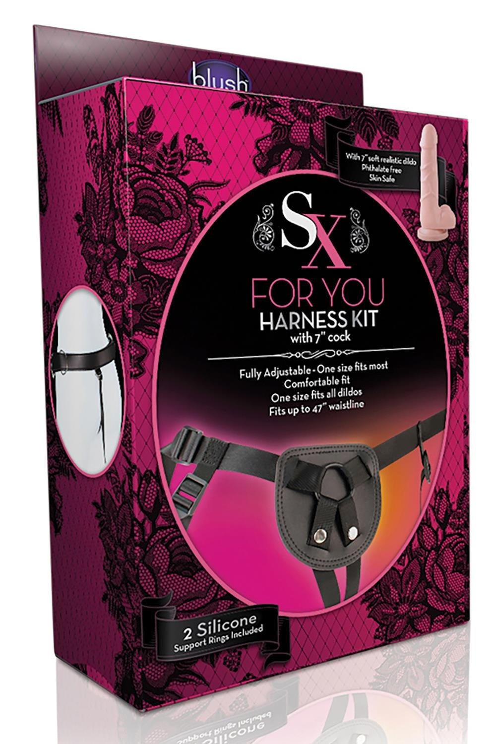 Страпон женский Blush Sx For You Harness Kit с присоской и креплением на трусиках