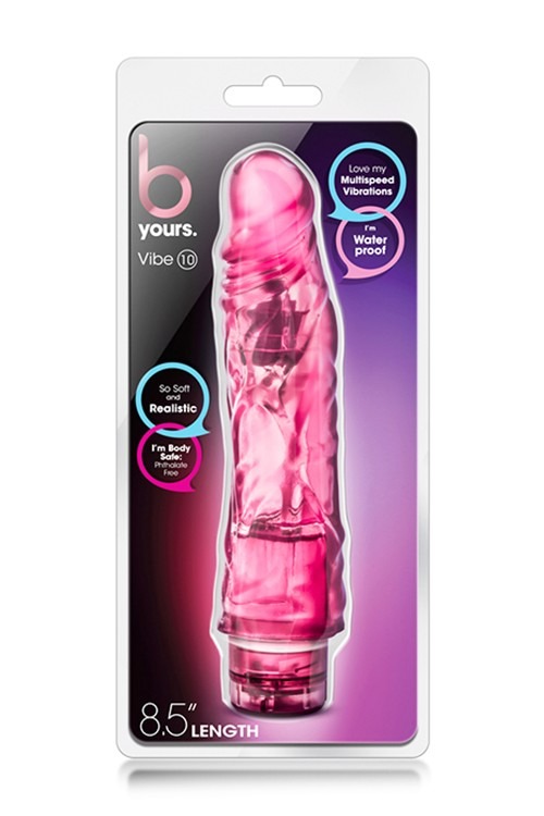 Вібратор реалістичний Blush B Yours Vibe 10 рожевий, 22.5 х 4.9 см