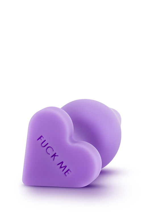 Анальная пробка PLAY WITH ME CANDY HEART FUCK ME PURPLE