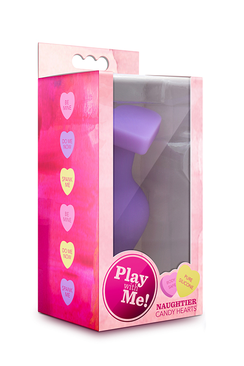 Анальная пробка PLAY WITH ME CANDY HEART FUCK ME PURPLE