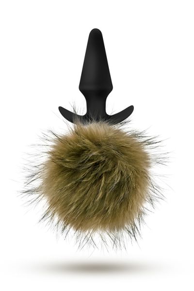 Анальна пробка з помпоном POM PLUGS BROWN