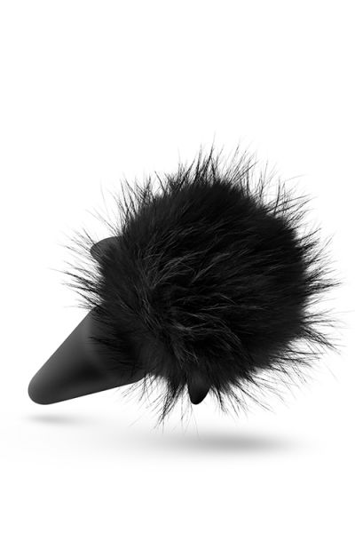 Анальна пробка з помпоном POM PLUGS BLACK