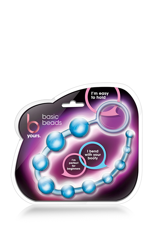 T330754 Анальная цепочка B YOURS BASIC BEADS BLUE