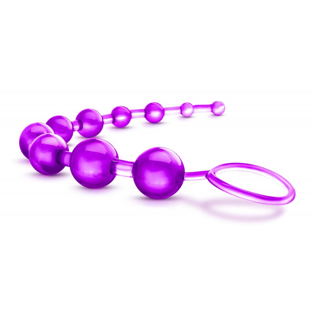 Анальний ланцюжок Blush B Yours Basic Beads фіолетовий, 32.3 х 2.3 см