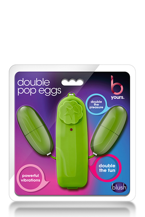 T330763 подвійне віброяйце B yours DOUBLE POP EGGS LIME