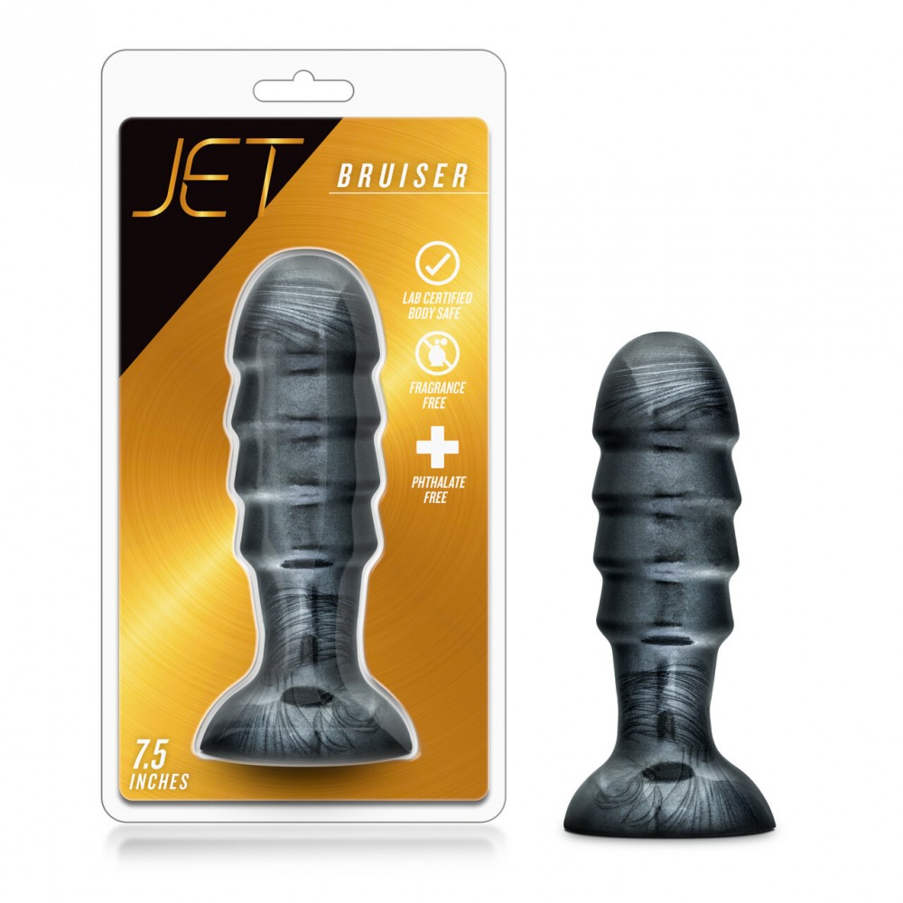Большая анальная пробка JET BRUISER CARBON METALLIC BLACK