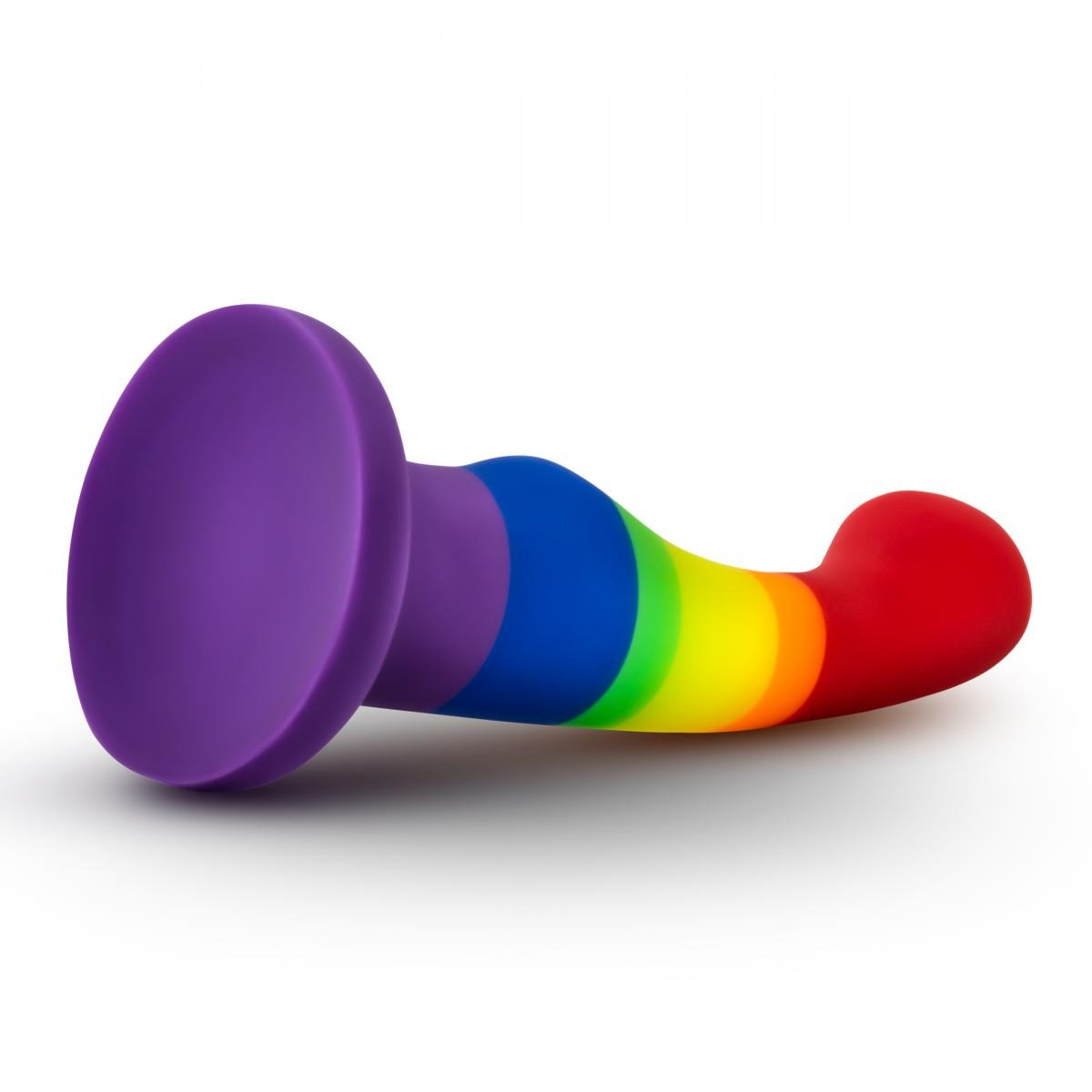 Фалоімітатор Pride, на присосці, райдужний, 13 х 2.9 см