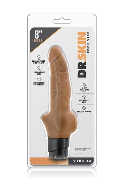 Вібромасажер Dr. SKIN COCK VIBE 12 MOCHA