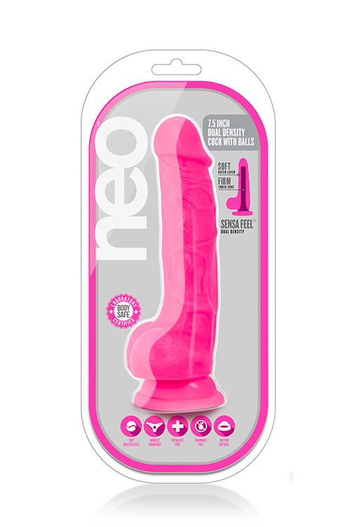 Фалоімітатор з подвійною щільністю NEO 7.5 INCH COCK W. BALLS