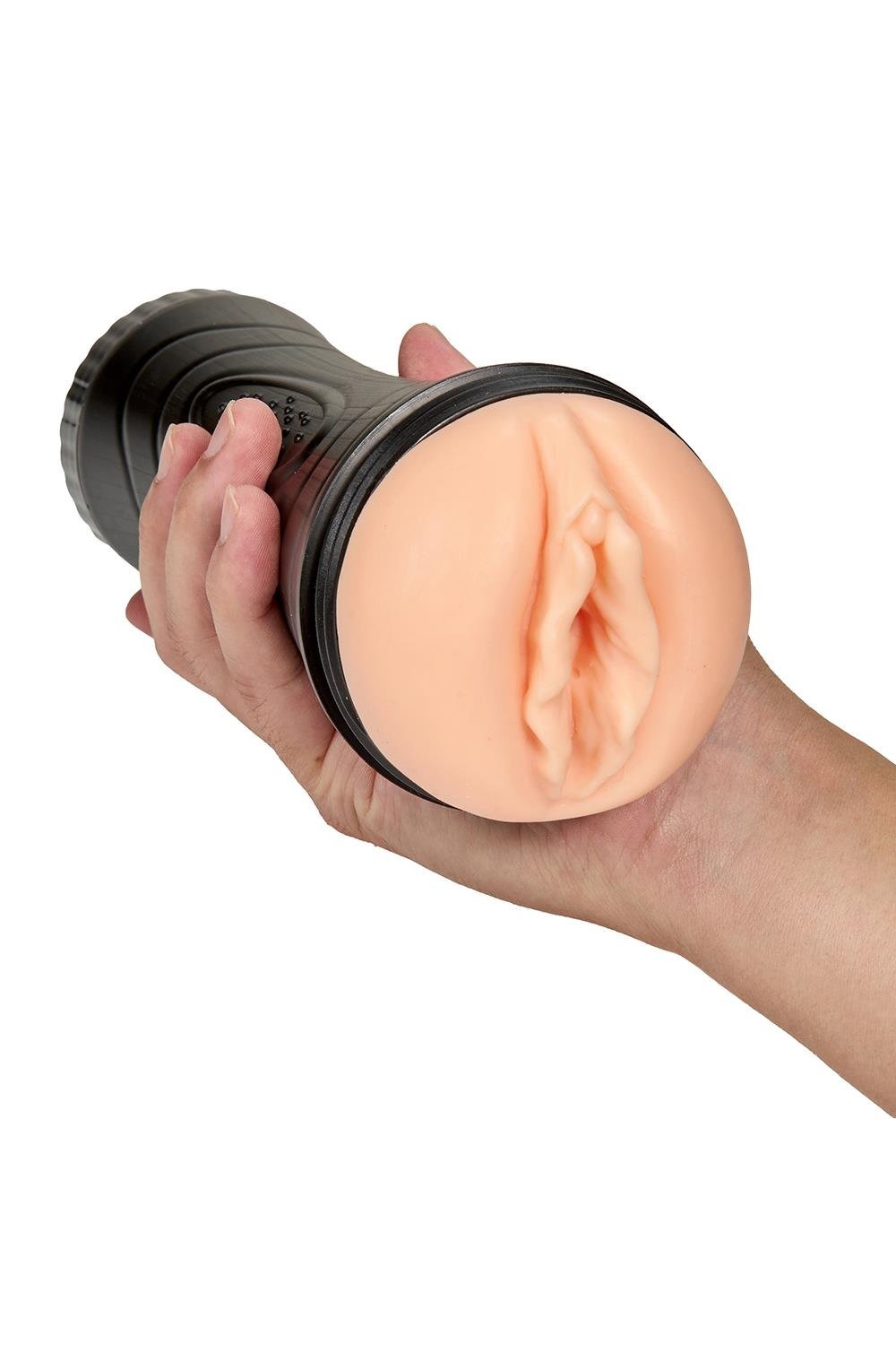 Мастурбатор вагіна в колбі Blush M For Men чорний-бежевий