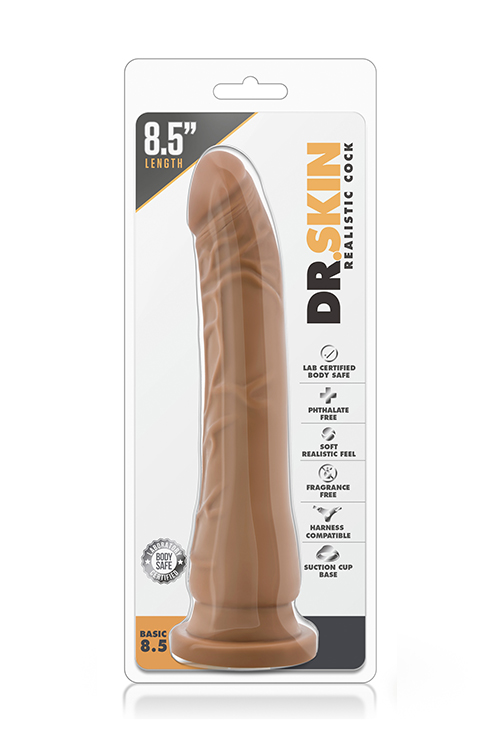 Фалоімітатор Dr. SKIN BASIC 8.5INCH MOCHA
