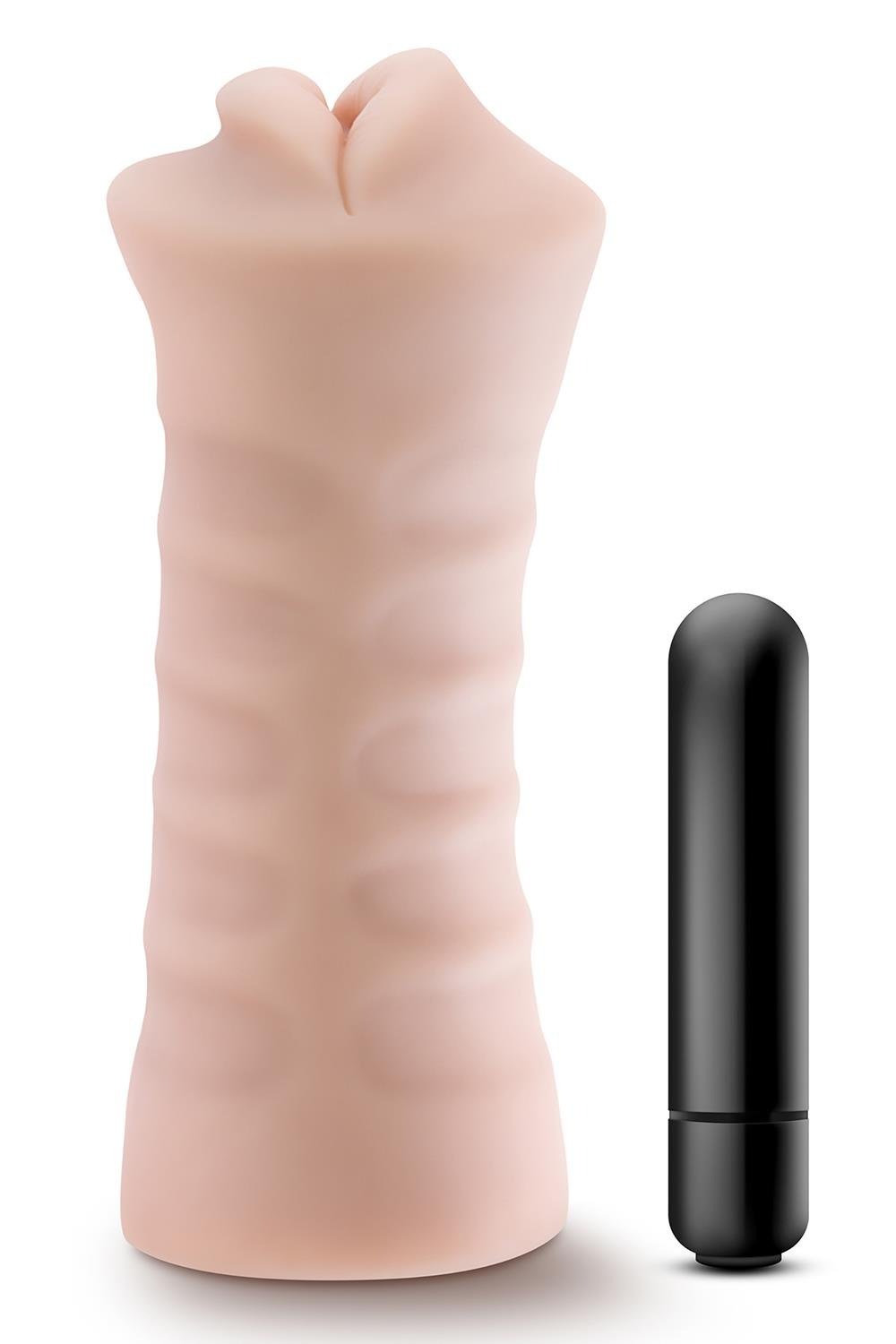 Мастурбатор в виде рта с вибропулей Blush M for Men Angie телесный