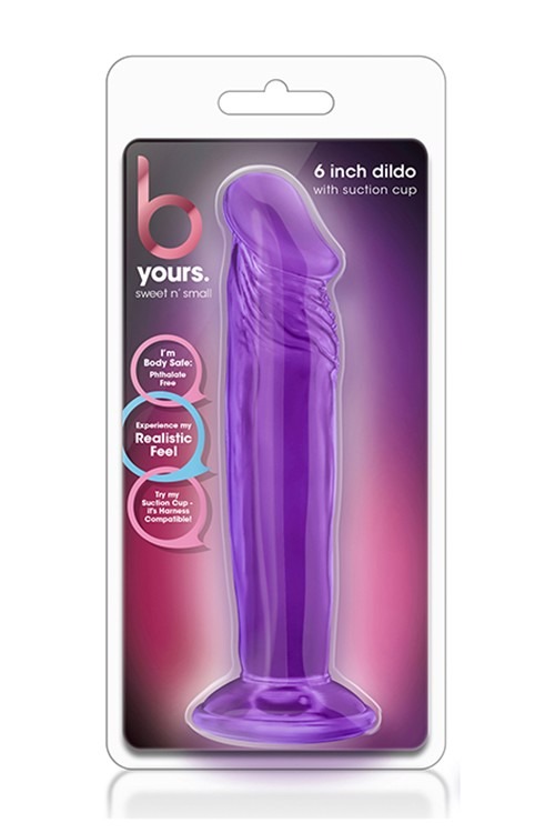 Фаллоимитатор реалистичный, на присоске Blush B Yours Sweet N фиолетовый, 16.5 х 3.8 см