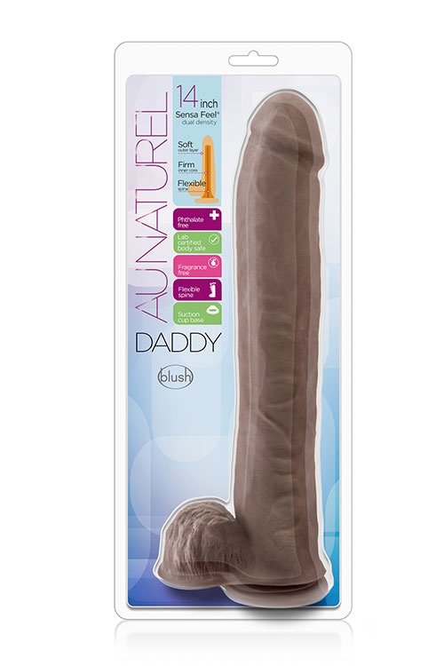 Фалоімітатор Гігант кібершкіра AU NATUREL DADDY 14INCH SENSA FEEL DILDO