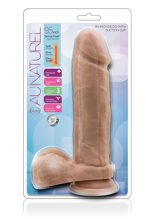 Фалоімітатор з подвійною щільністю au NATUREL 9.5 INCH DILDO MOCHA