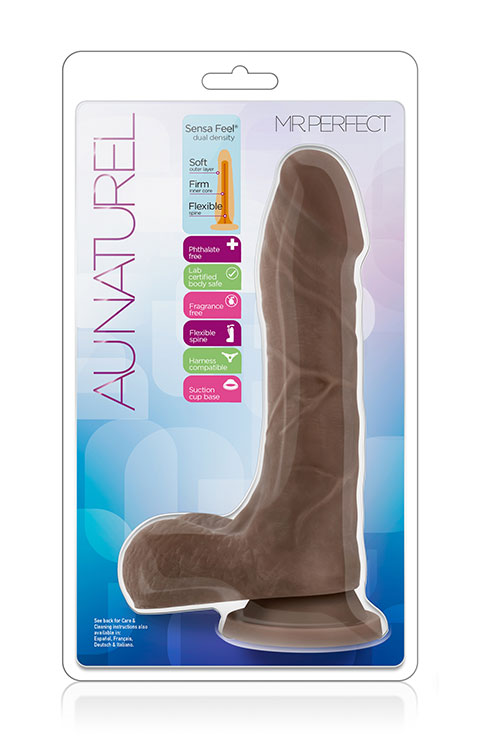 Фалоімітатор з подвійною щільністю au NATUREL 8.5 Mister PERFECT CHOCOLATE